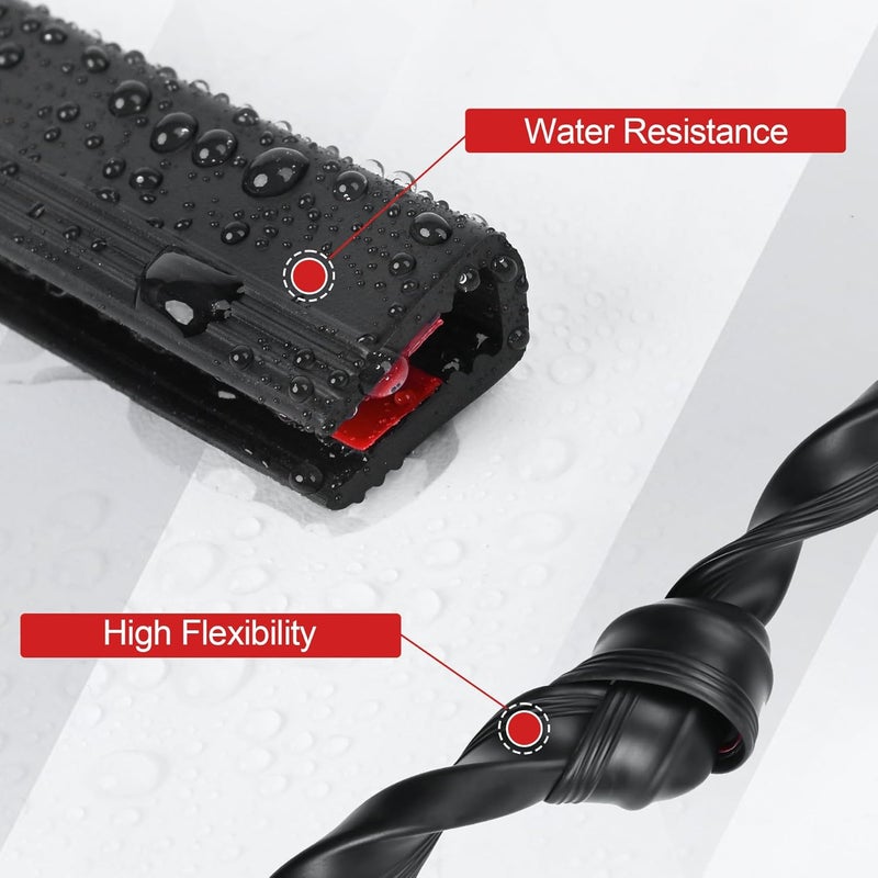 ToLanbbt حافة مطاطية على شكل U - واقي حافة معدني ذاتي اللصق بسمك 1/16"، شريط ختم EPDM لأبواب السيارات، ألواح فولاذية، زجاج، فتحات، زوايا الطاولات، يناسب 1/16" (1.6 مم)، 20 قدم، أسود - Image 4